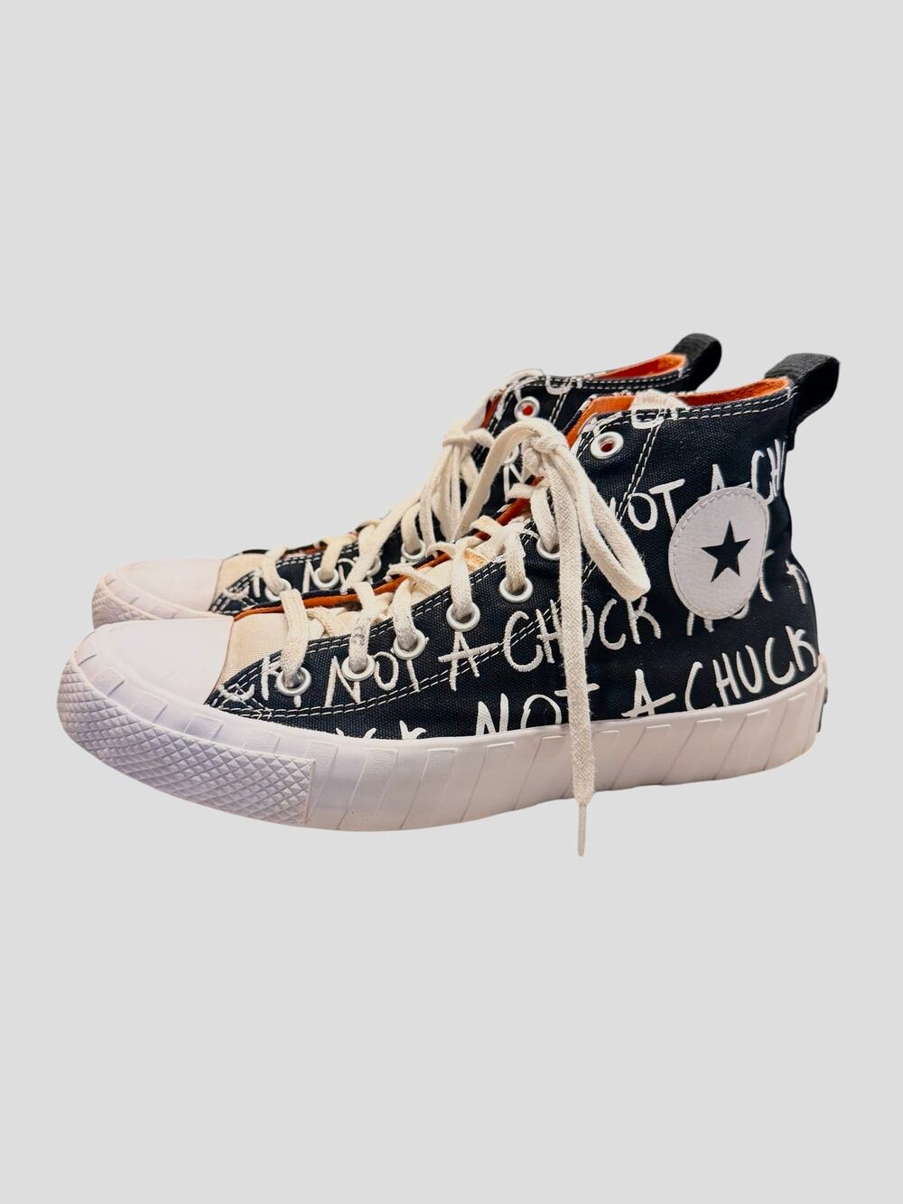 Converse Not A Chuck Hi Graffiti High Top Sneakers Men's Size 8 Black White